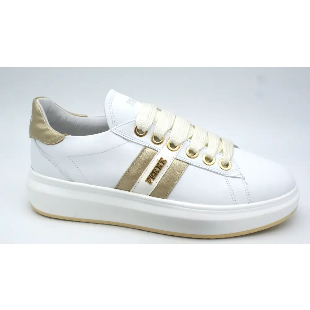 238-25352 White/gold - SNEAKERS - ss25 • WOMEN SHOES