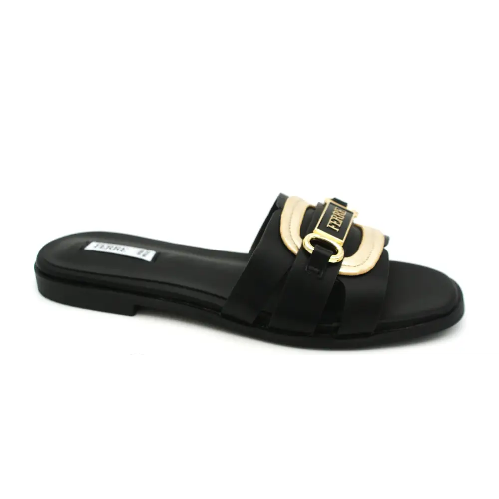 238-25357 Black - SLIDES - ss25 • WOMEN SHOES