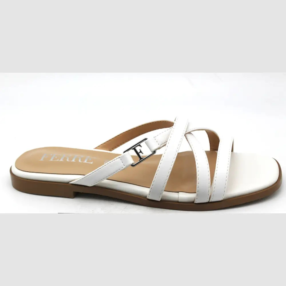 238-26101 White - SLIDES - SS26 • WOMEN SHOES