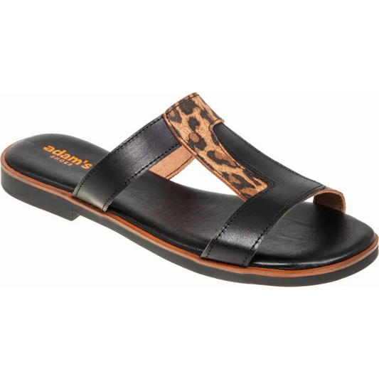 622-25003 Black Leopard - SLIDES - ss25 • WOMEN SHOES