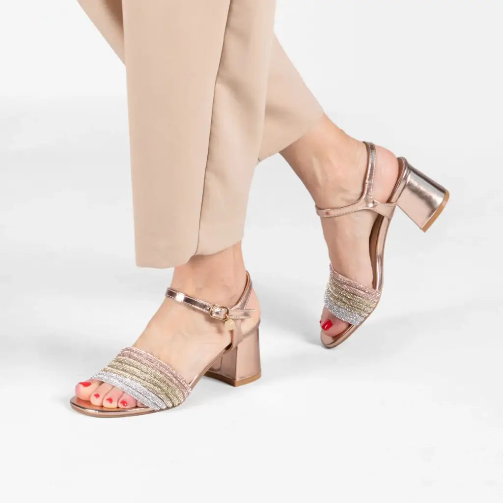 7499 Rosa Multi - HEEL SANDALS - SS24 • WOMEN SHOES