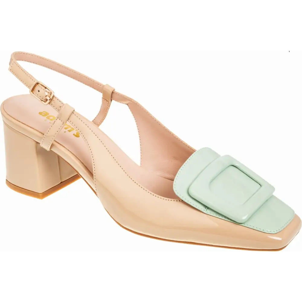 826-25005 Beige / Mint - PUMPS - ss25 • WOMEN SHOES