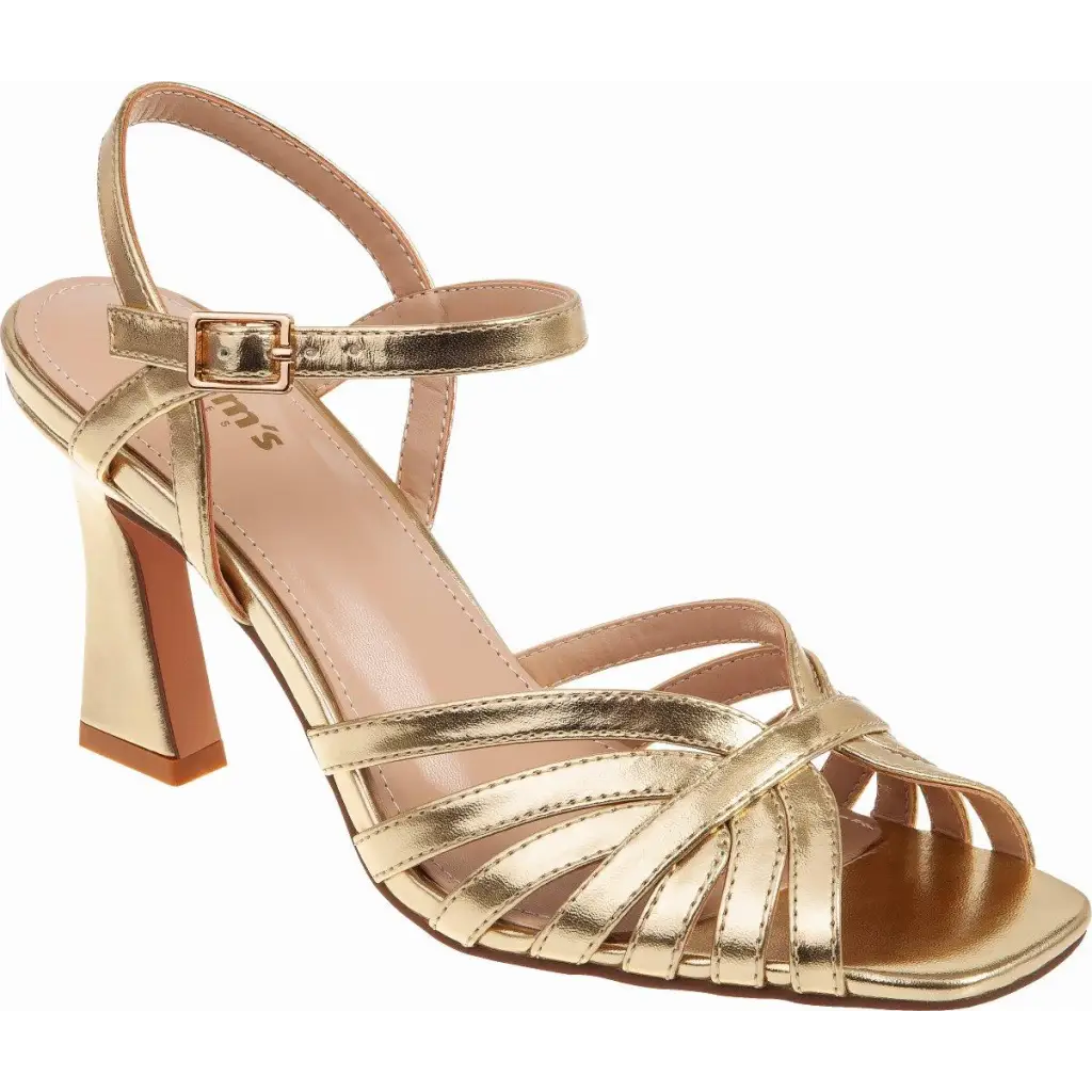 829 - 24004 Gold - HEEL SANDALS - SS24 • WOMEN SHOES