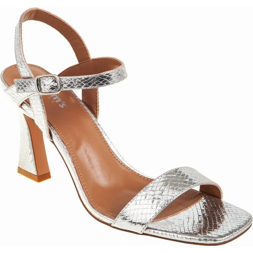 829 - 24011 Silver - HEEL SANDALS - SS24 • WOMEN SHOES