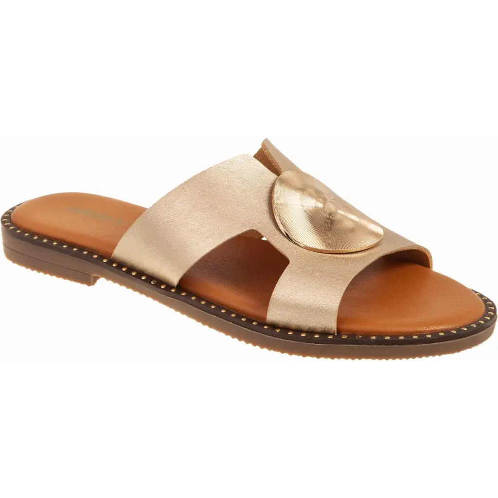 829 - 24030 Gold - SLIDES - SS24 • WOMEN SHOES