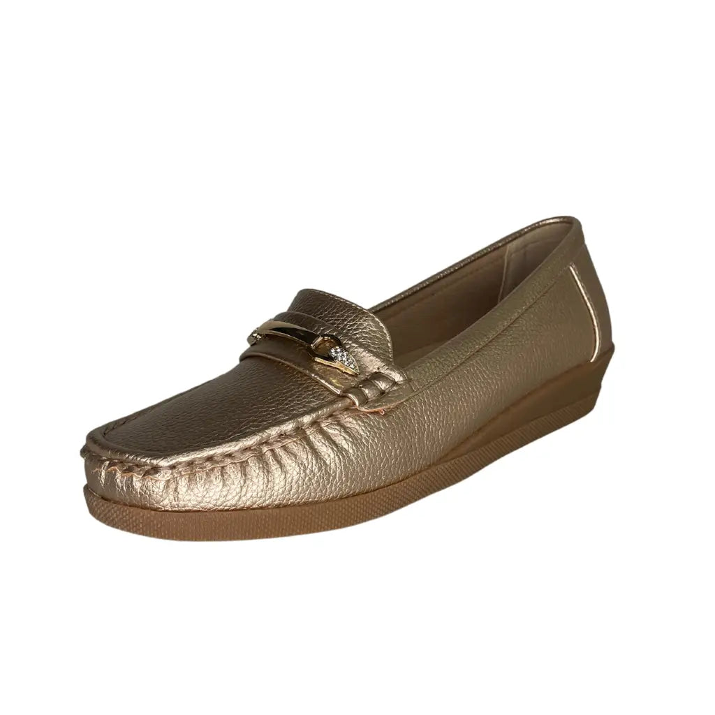1005-1 GOLD - MOCASSINS