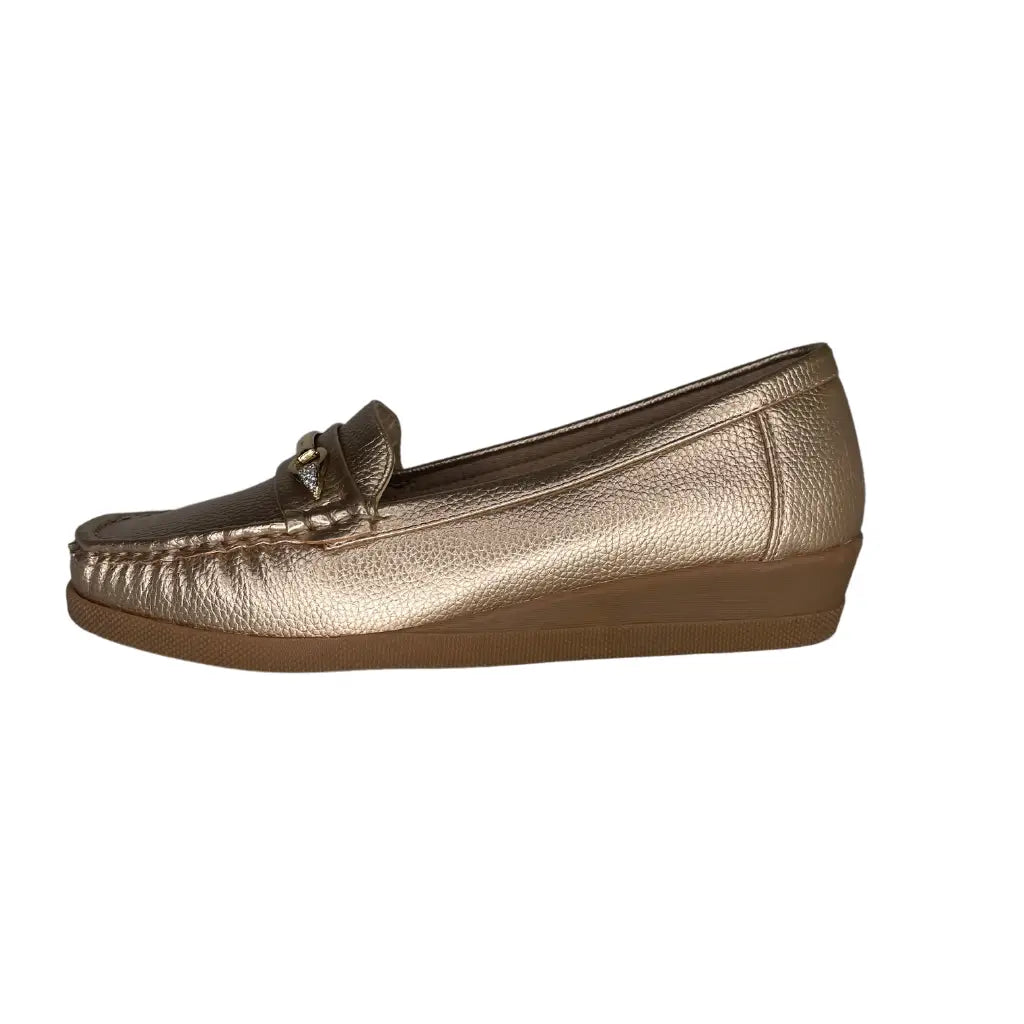 1005-1 GOLD - MOCASSINS