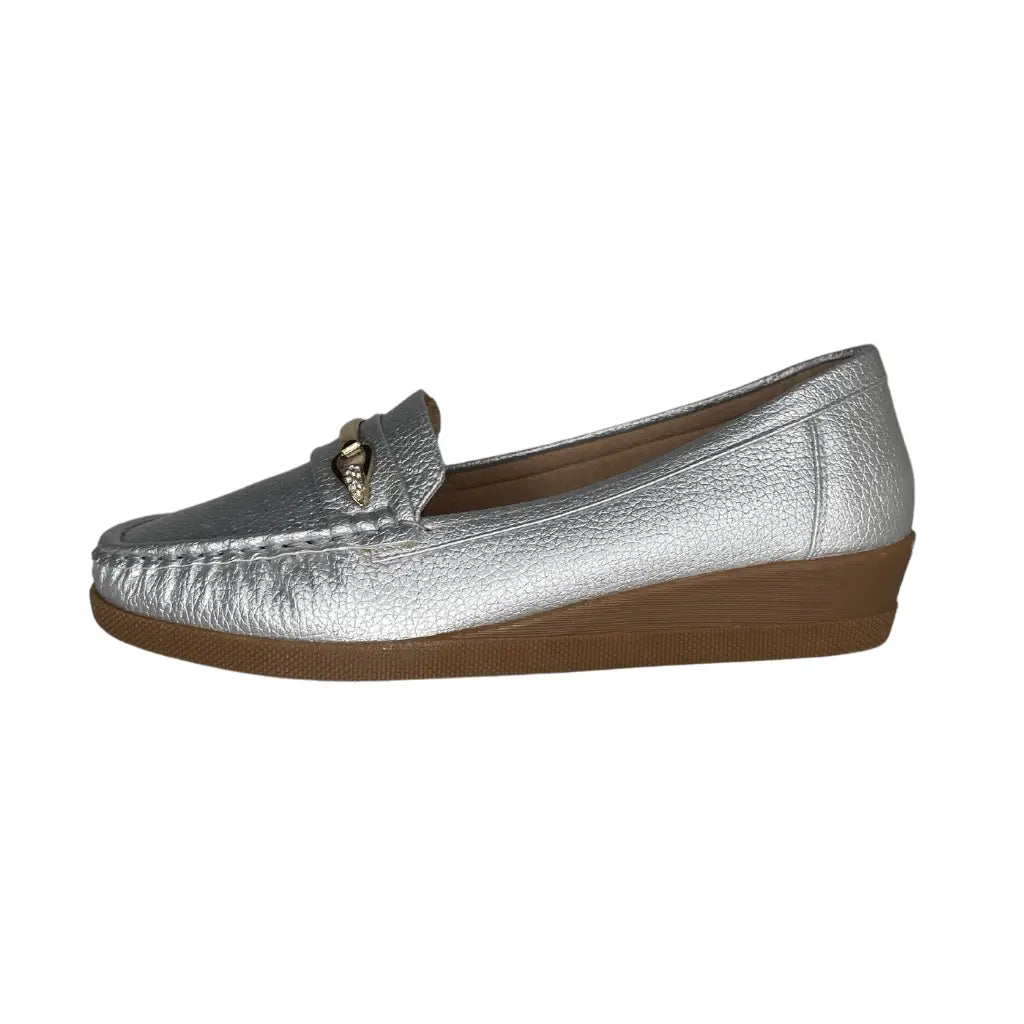 1005-1 SILVER - MOCASSINS