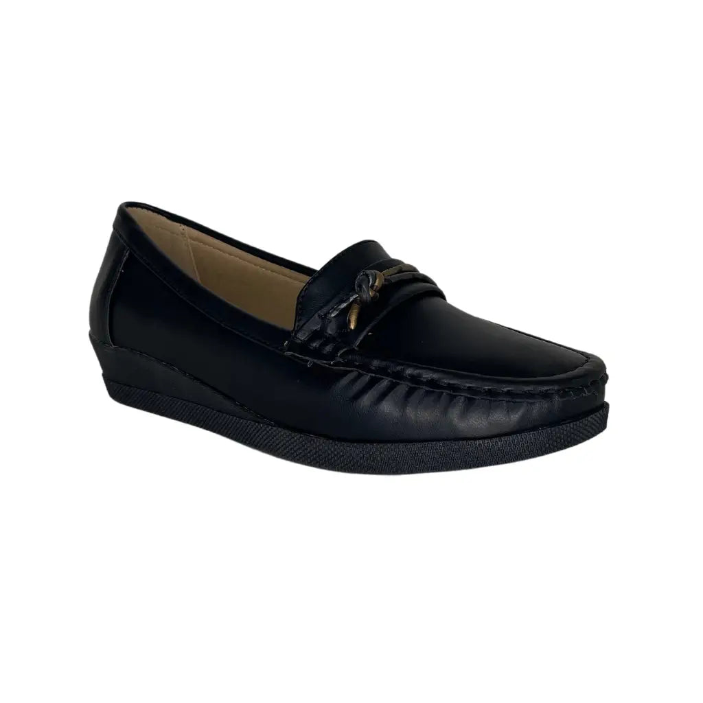1005-8 BLACK - MOCASSINS