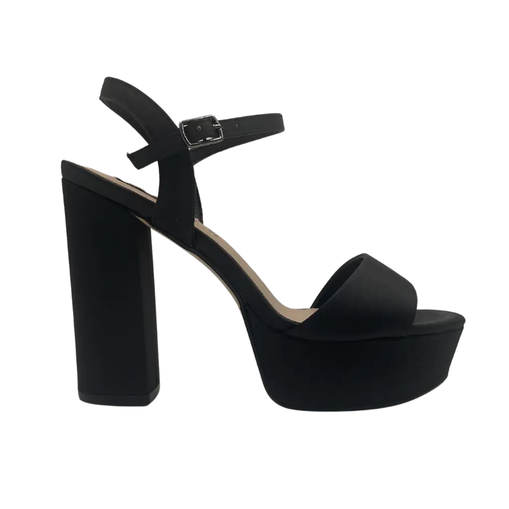 52813 BLACK - HEEL SANDALS