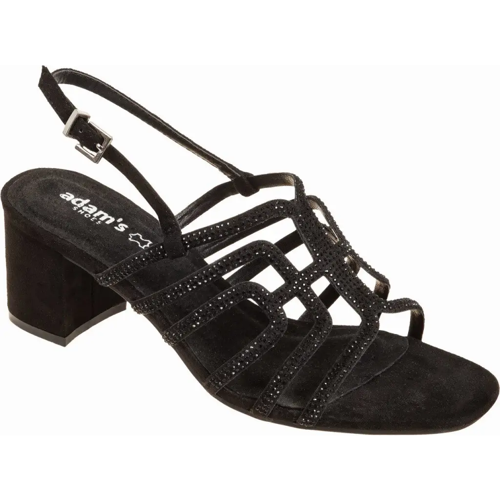 823-23007 BLACK - HEEL SANDALS