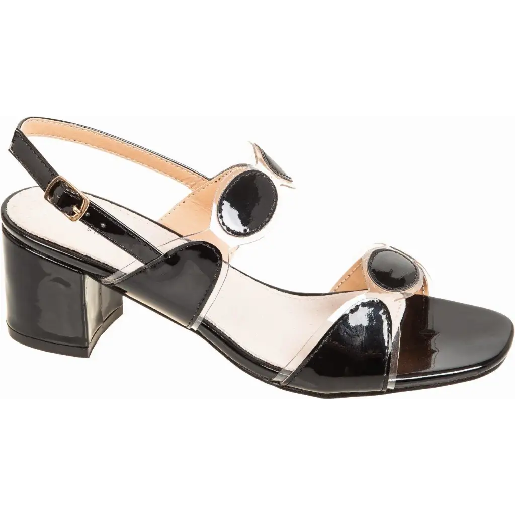 907-23010 BLACK - HEEL SANDALS