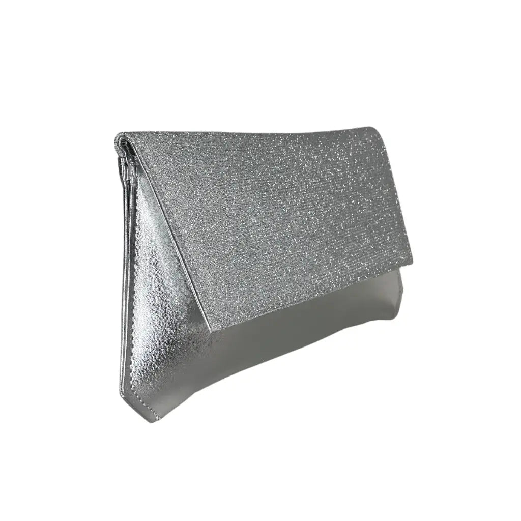 BAG SILVER GLITTER - CLUTCH BAGS