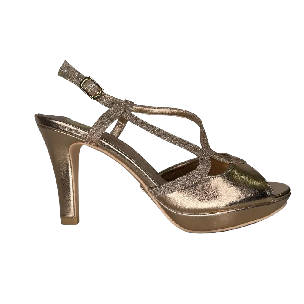E93 NUDE / BRONZE - HEEL SANDALS
