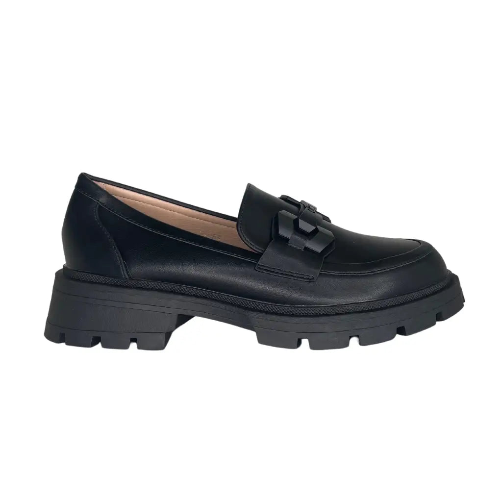 W-258 BLACK - MOCASSINS