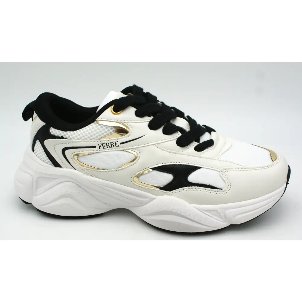 238-25354 White/black - SNEAKERS - ss25 • WOMEN SHOES
