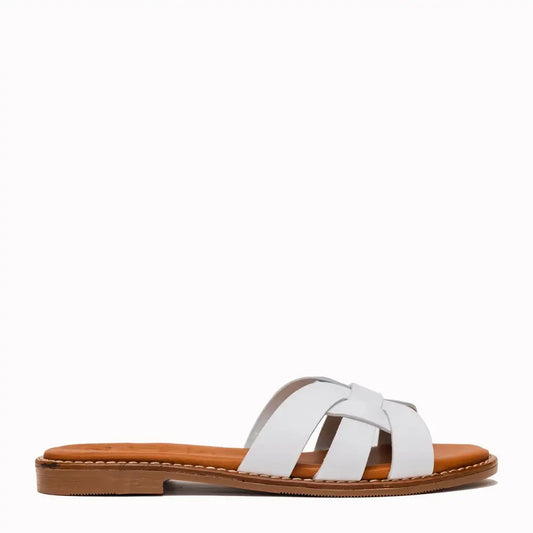 5570 White - SLIDES - ss25 • WOMEN SHOES