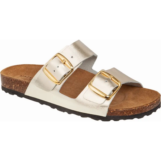 580-25016 Gold - SLIDES - ss25 • WOMEN SHOES