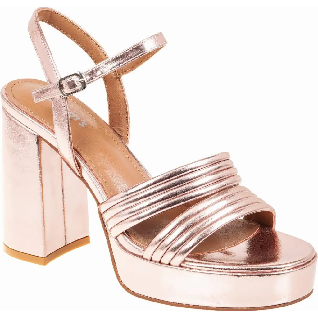 829 - 24016 Rose Gold - HEEL SANDALS - SS24 • WOMEN SHOES