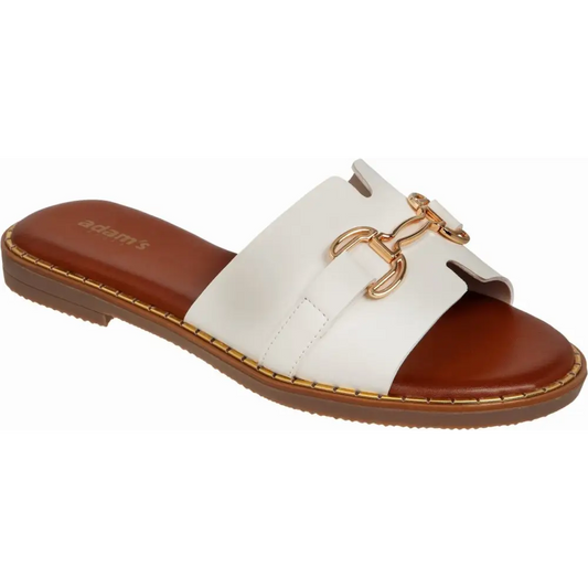 829-25001 White - SLIDES - ss25 • WOMEN SHOES