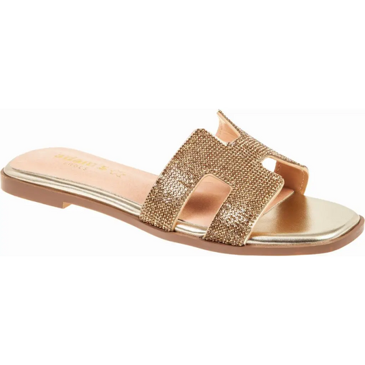 848 - 24018 Gold - SLIDES SS24 • WOMEN SHOES