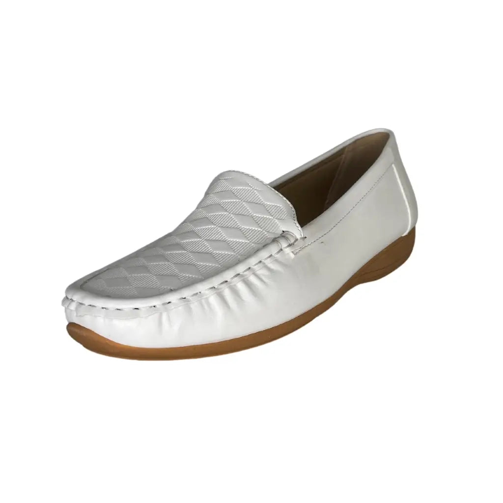 1005-6 WHITE - MOCASSINS