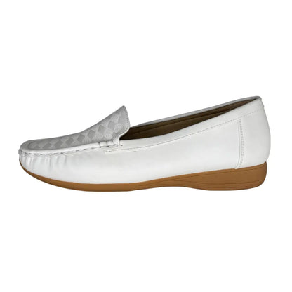 1005-6 WHITE - MOCASSINS