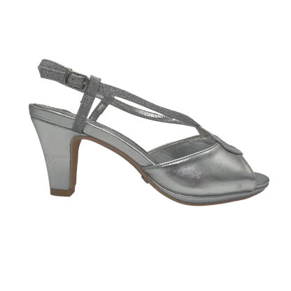 D57 SILVER - HEEL SANDALS