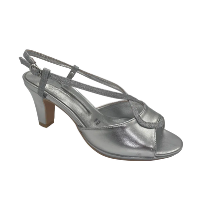 D57 SILVER - HEEL SANDALS