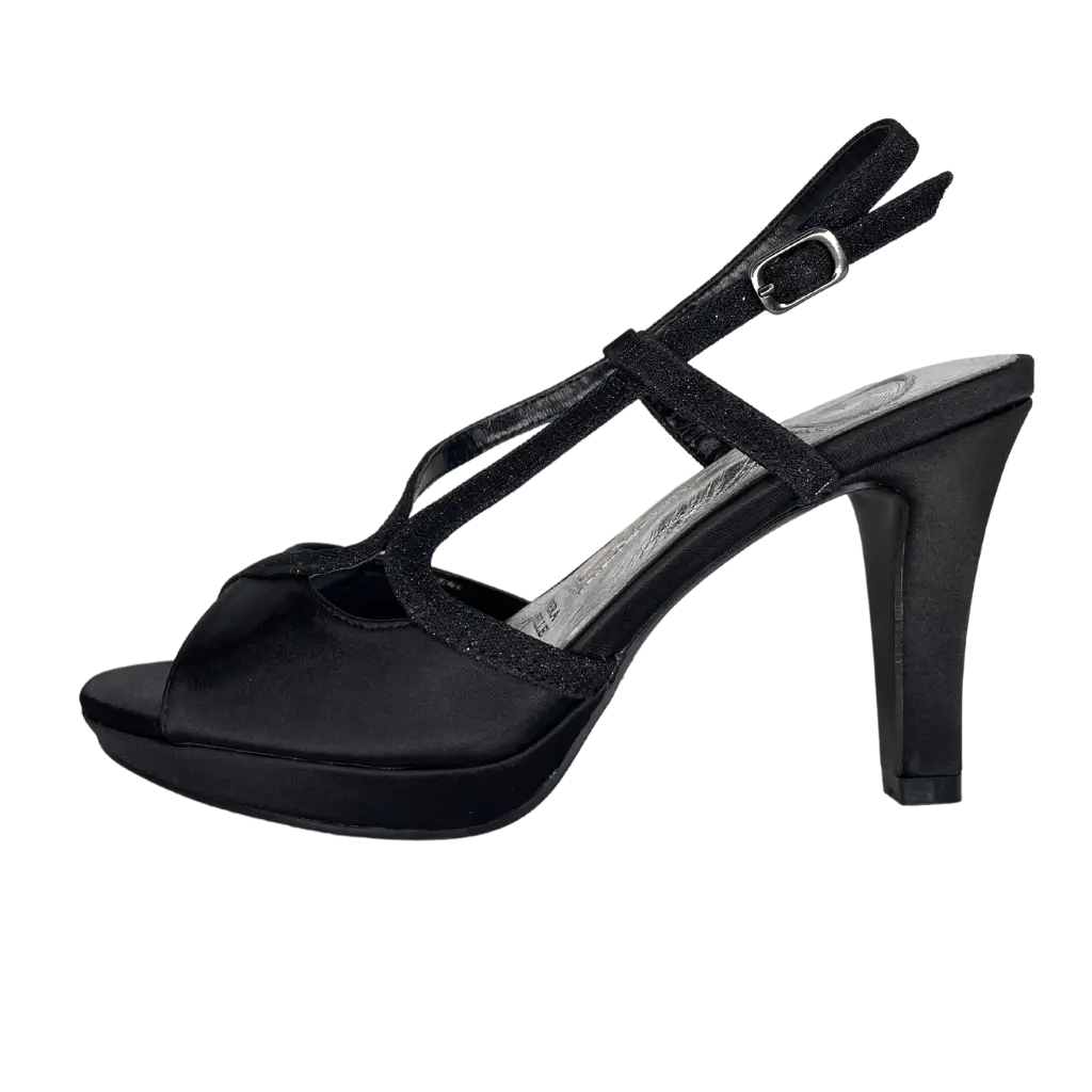 E93 BLACK - HEEL SANDALS