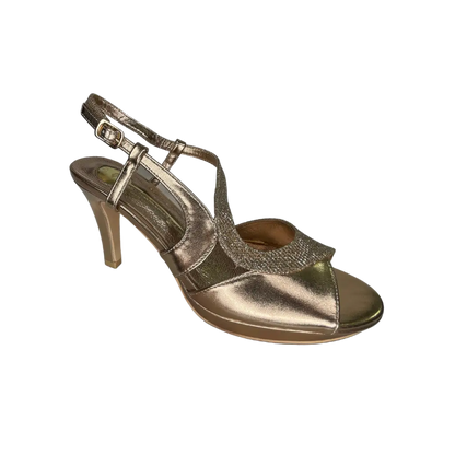 E95 NUDE / BRONZE - HEEL SANDALS