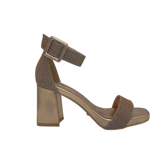 FB76 NUDE / BRONZE - HEEL SANDALS