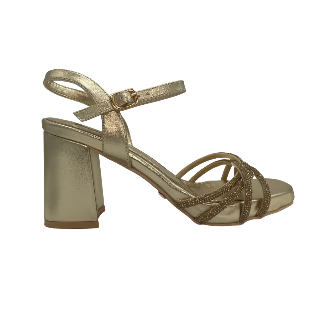 FB84 GOLD - HEEL SANDALS