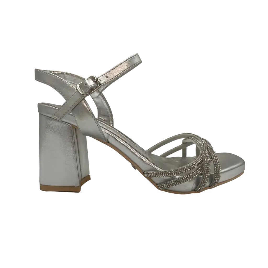 FB84 SILVER - HEEL SANDALS