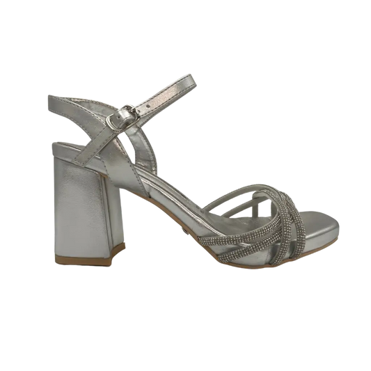 FB84 SILVER - HEEL SANDALS