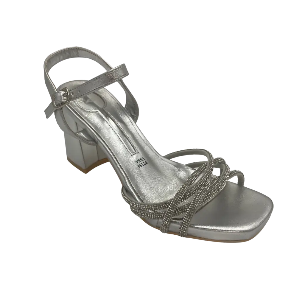 FB84 SILVER - HEEL SANDALS