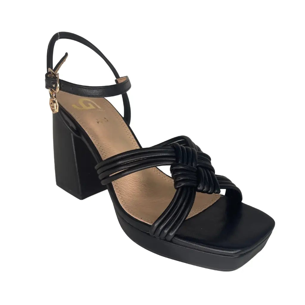 GP446 NERO - HEEL SANDALS