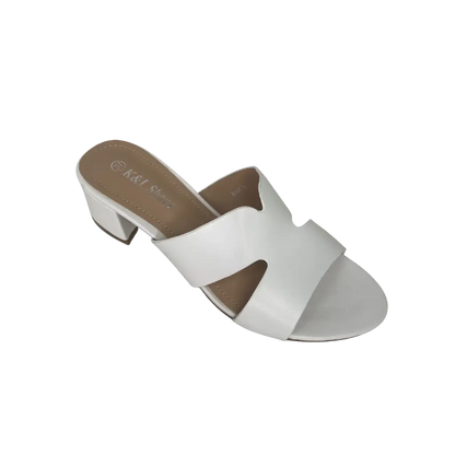 NAP-Y12 WHITE - HEEL SANDALS